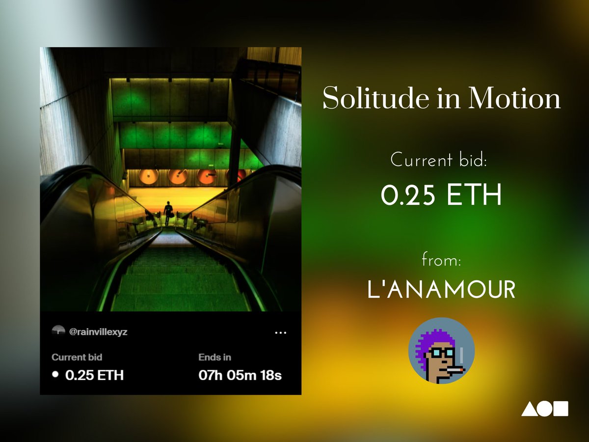 Gm Very exciting day as the auction has been kicked by the legend @Cat555552 ⚡️7 more hours to go ⚡️ and 'Solitude in Motion' is yours my friend. Thanks for the trust and the nice chat! 🎉🎉🎉 Link and details below: