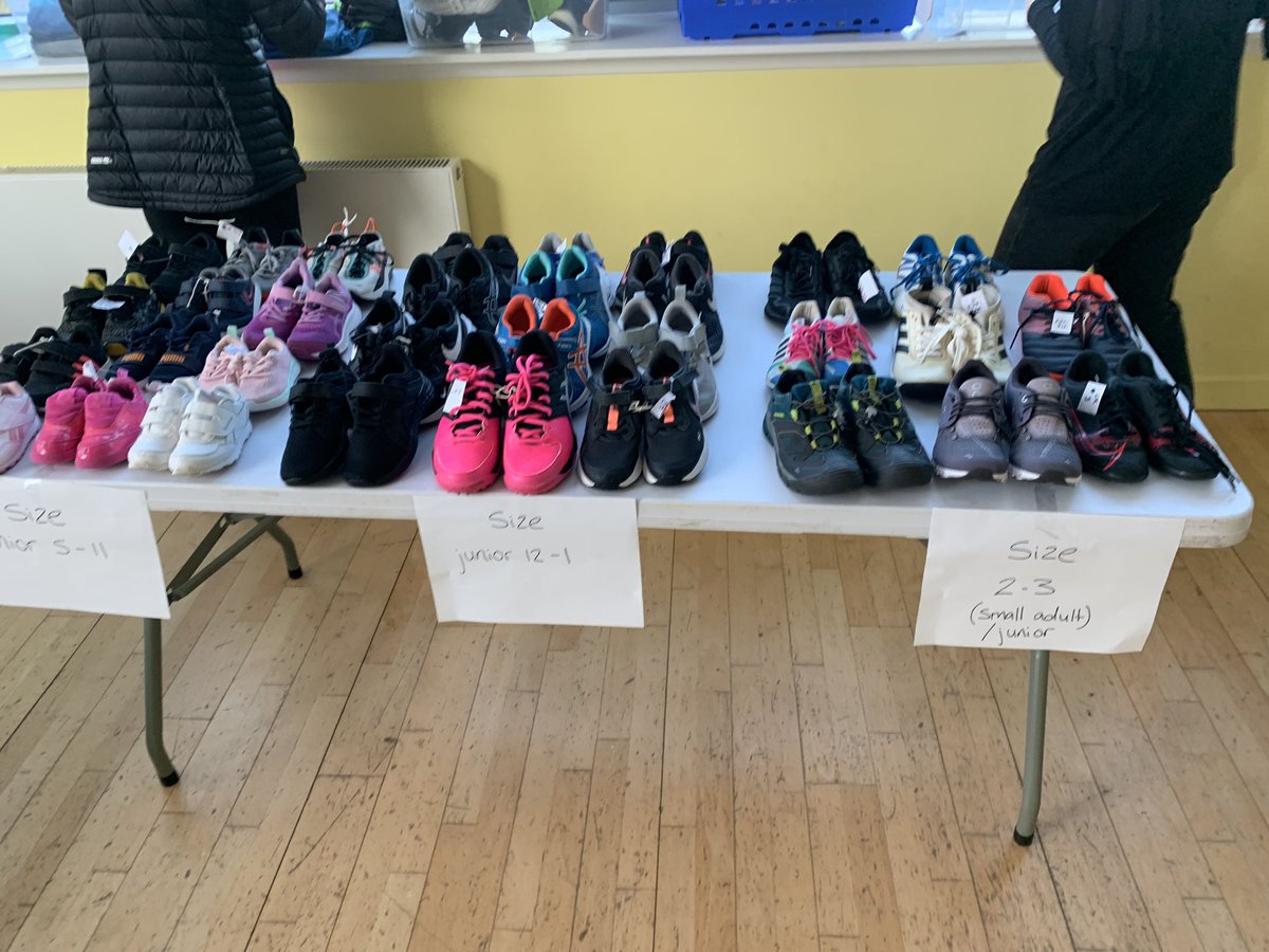 ActiveGovan's tweet photo. All set up & ready to #PassItOn at todays #KitForAll event at Park Villa Hub next to @PirieParkPS. Pop down any time between 1pm and 3pm to find out about local sports clubs & pick up some kit while stocks last! @makedogrow @ThrivingGovan https://t.co/QMnUXG4z0N