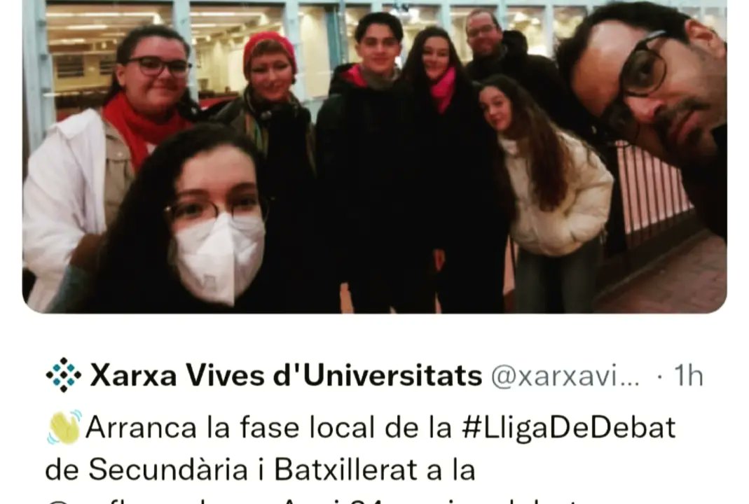 InsTorreRoja's tweet photo. L''equip @instorreroja ha gaudit de les intenses i emocionants jornades de la #LligaDebat a la @UPFBarcelona @xarxavives aquest 26 i 27 de gener. 
Enhorabona a tots els participants pel gran nivell dels seus arguments i als nostres representants arribant als quarts de final 👏 https://t.co/mTQsneOoMv