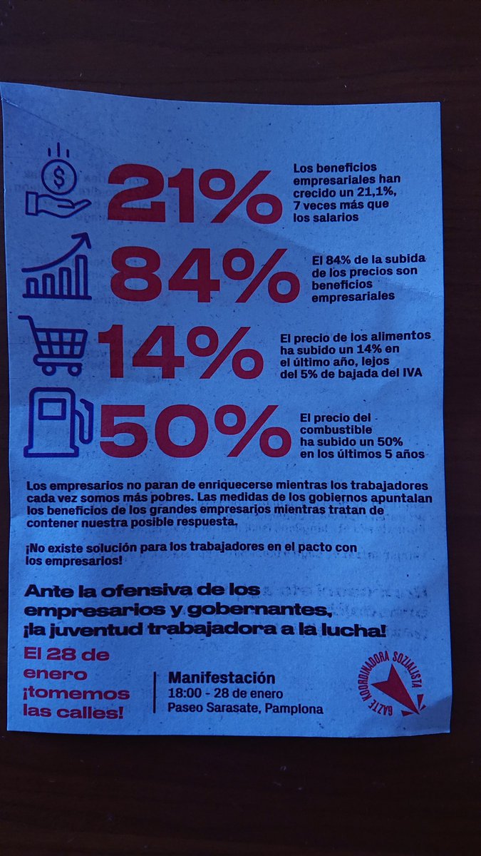 l1g51rd31's tweet photo. Por si no lo sabes, hoy hay manifa el pueblo se mueve.Ya vale de abusar del pueblo #U28Mobilizatu #u28 #Navarra #Nafarroa #mobilizatu https://t.co/djy6Ez2Ox9