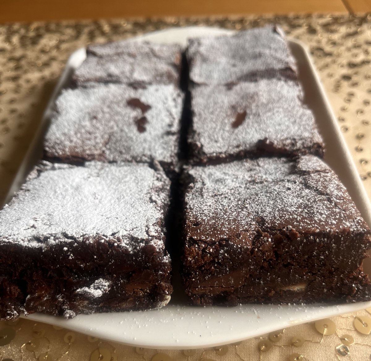 AmandaTh50's tweet photo. Lovely gooey brownies using @janespatisserie recipe. I made them both Gluten and Diary free 😋 💕 https://t.co/f3IGRrPAMt