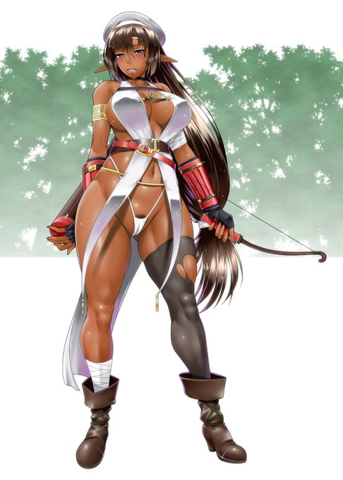 ダークエルフしゅき…( ˘ω˘ )
 #オリキャラは性癖の見本市 