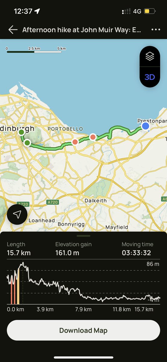 Completed 3/10 of John Muir Way: from Edinburgh to Prestonpans.