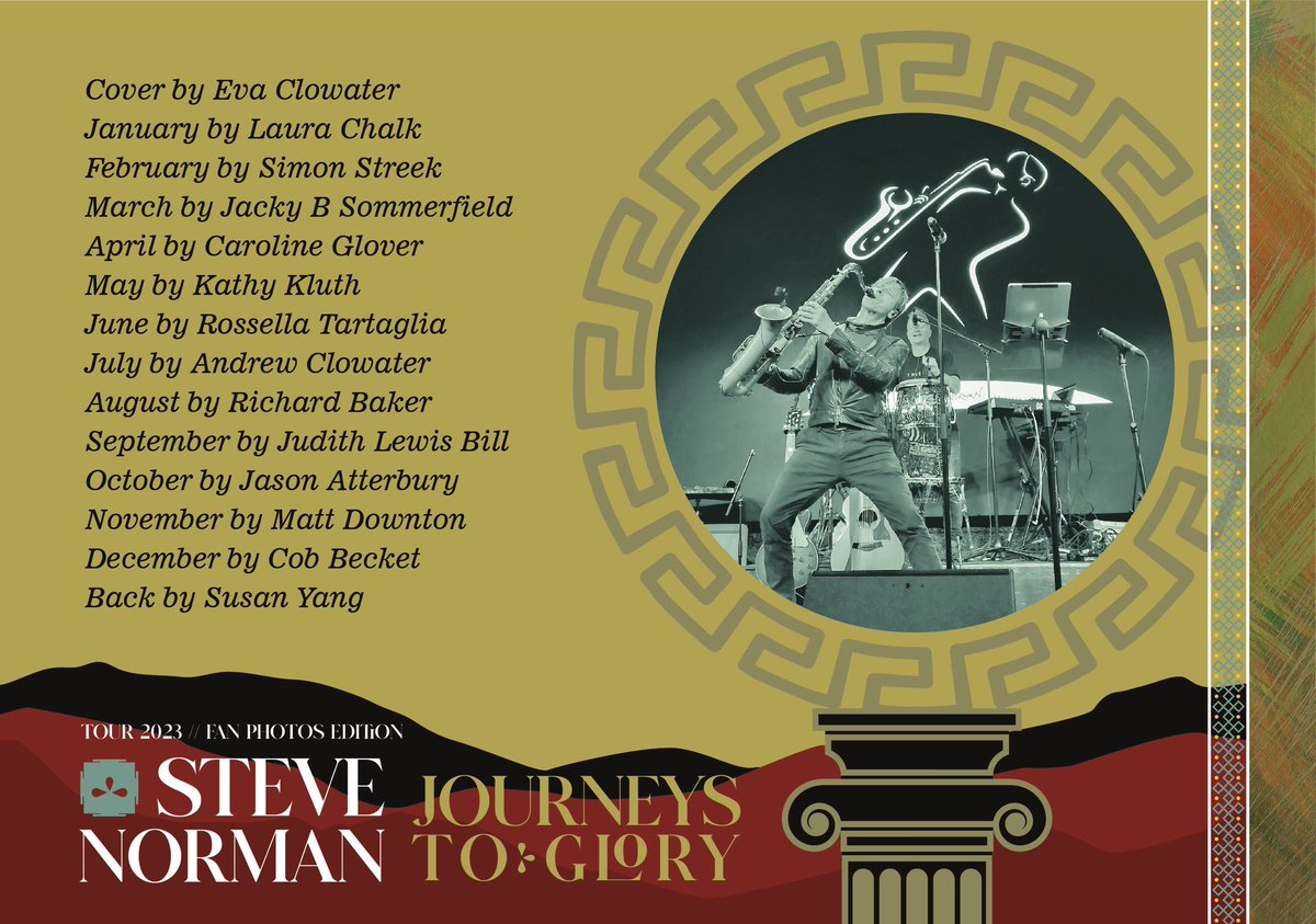 The ‘Steve Norman 2023 Calendar’ has dropped! 

Congratulations and ‘Thank you’ to all competitions winners. 🎉 

stevenorman-official.com/?product=2023-…

#stevenorman #spandauballet #journeystoglory #jtgtour #jtgtourcompetition #calendar #2023 @spandauballet