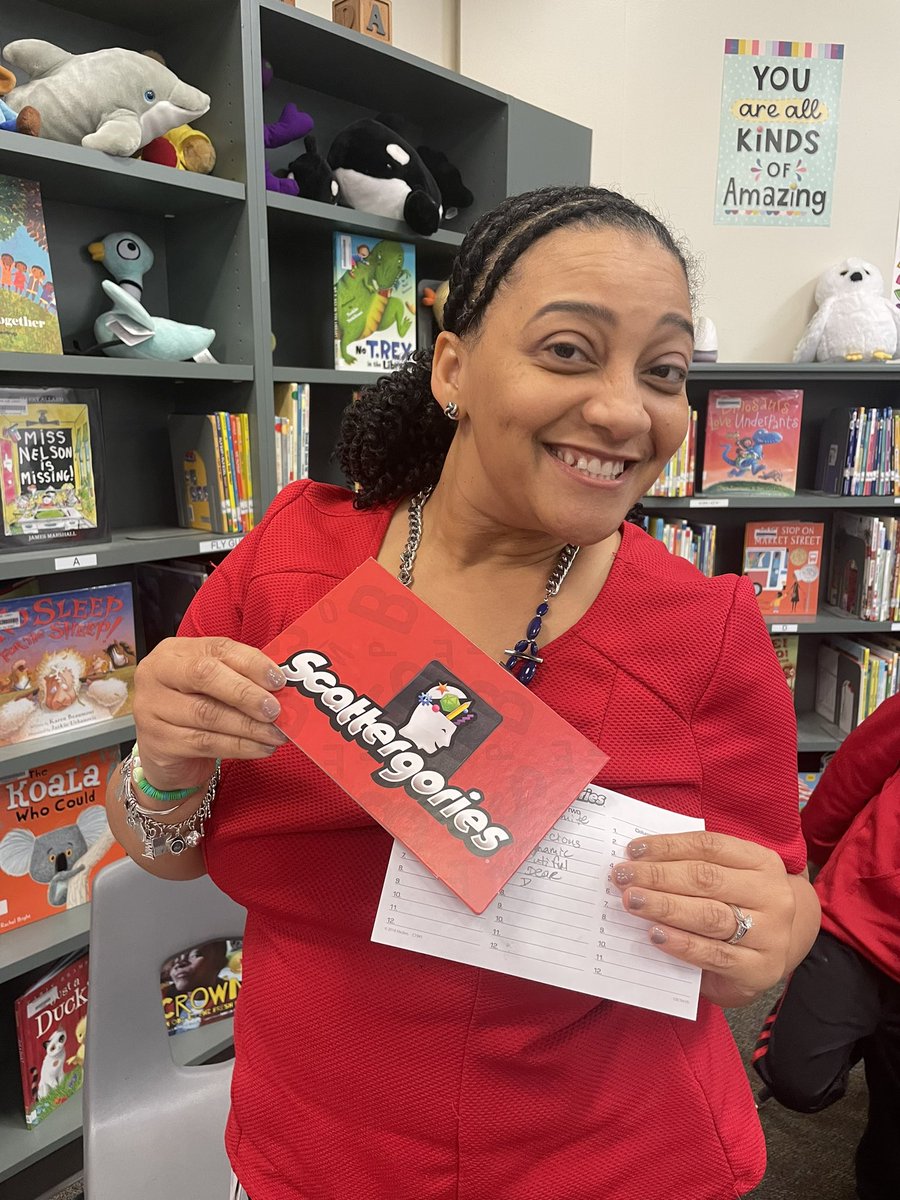 AEScounselor's tweet photo. We work together and play together! Congratulations to Mrs. Clark, Scattergories Champ!! #balance #zensession @ClarkWritesNow @SpringISD @SpringISD_GCMH @HilarionMartin1 @DrMiguelSPerez @AndersonGators https://t.co/2bt2wREMxV