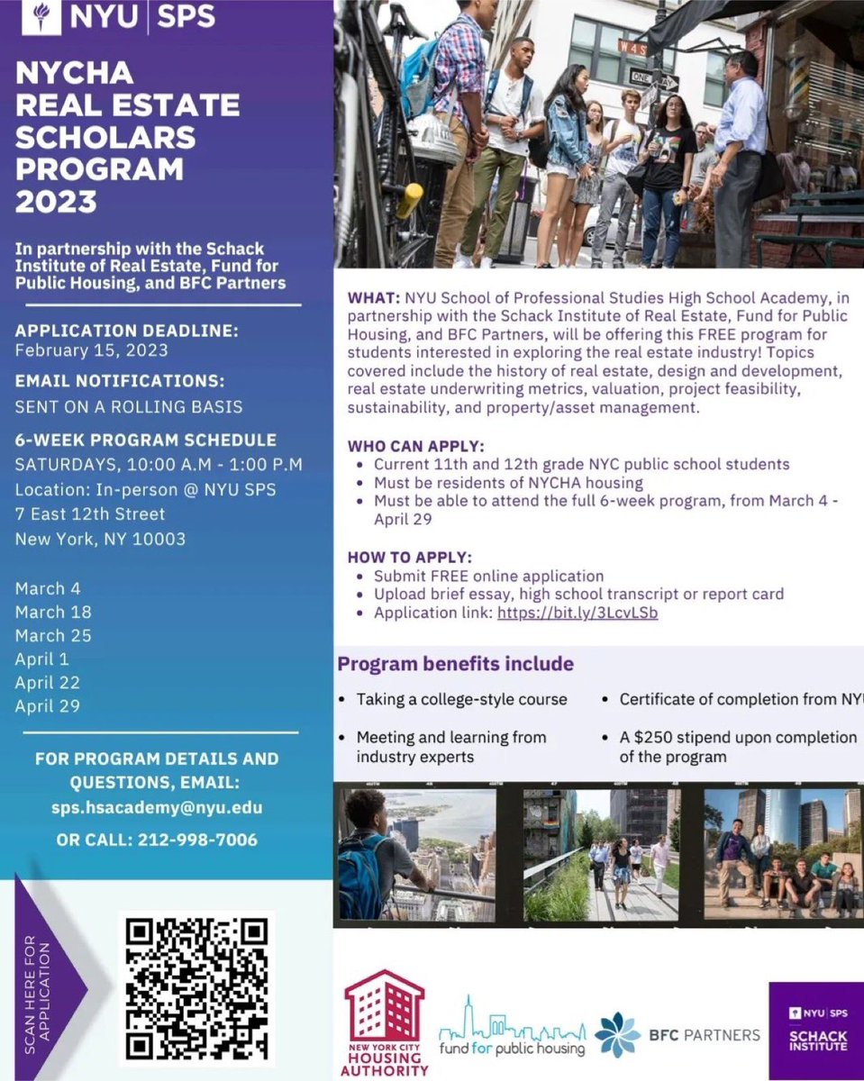 GioNYC1's tweet photo. We @bfcpartners along with the Schack Institute of Real Estate &amp; Fund for Public Housing have partnered and offering this free program ⬇️ - apply today 💙💫 @NYUSchack @NYCHA @Fund4PH https://t.co/KjhNDcXSXq