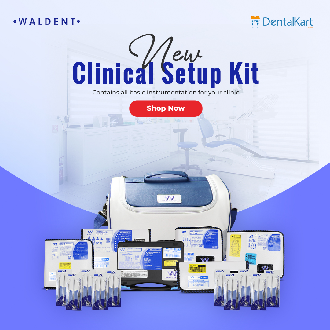 Dentalkart's tweet image. Waldent New Clinic Setup Instrument Kit is a specially designed offer package ideal for your new clinic setup.

Link - dentalkart.com/waldent-new-cl…

#implants #rootcanals #directcomposite #prosthodontics #estheticdentistry #health #cosmeticdentist