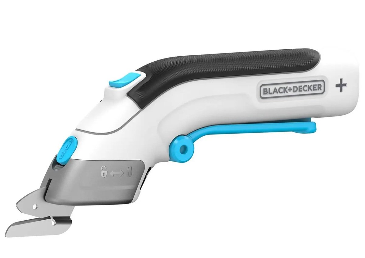 shazwalter's tweet photo. @jennyeclair I use electric scissors, through cardboard &amp; all sorts. Homebase £35 https://t.co/HQd9ETEVM0