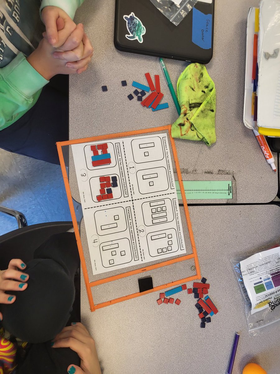 I've been much more intentional about using #algebratiles when teaching equations and it's made a huge difference for my visual learners! <a href="/DMSMedia411/">Dixon Middle School</a> <a href="/HLFindeisen/">Heather L Findeisen</a> #handson #DMSBulldogsAVID