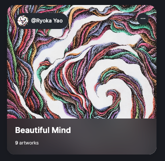 ry0ka___'s tweet image. GM! The 10th work of 'Beautiful Mind' series entitled 'Rainbow Hole' is coming soon, this work will be the last work of the series.