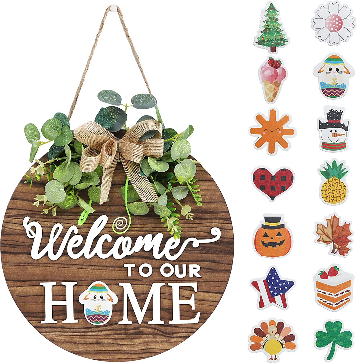 _showrom's tweet image. Interchangeable Seasonal Welcome Sign Front Door Decoration, Rustic Round Wood Wreaths Wall Hanging Outdoor, Farmhouse, Porch, for Spring Summer Fall All Seasons Holiday Halloween Christmas.
-26% $19.99
List Price: $26.99 
click to buy&amp;gt;&amp;gt;&amp;gt; amzn.to/3RfHuTv