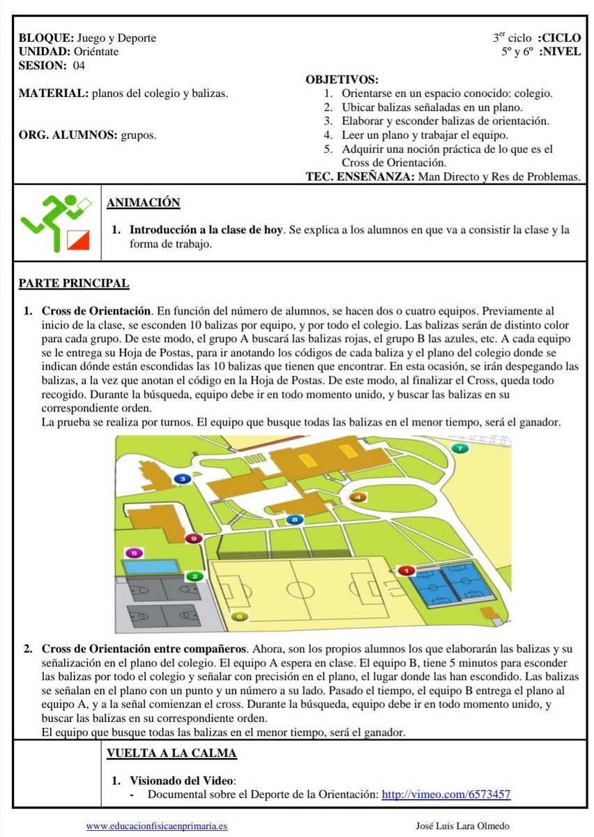 EFisicaIntegral's tweet photo. RECURSO📂:Unidad Didáctica de Orientación deportiva para Educación primaria, donde además se pueden encontrar múltiples recursos de apoyo para trabajar este contenido 🧭🗾 https://t.co/5XktfF1lsk https://t.co/UUgBTrgMbr
