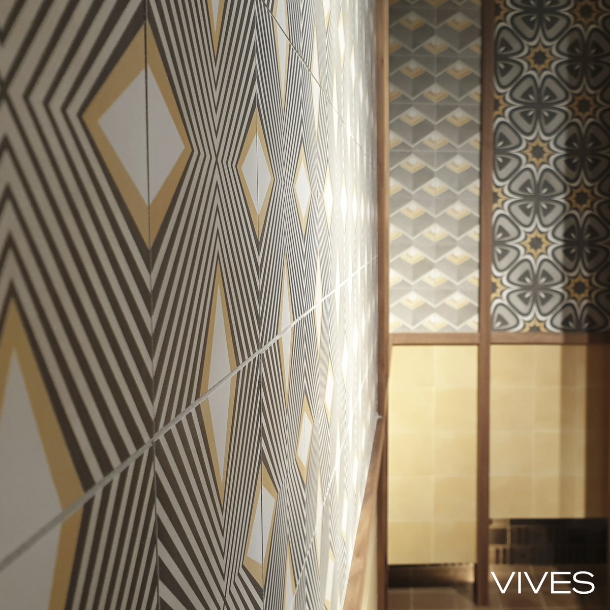VIVESCeramica's tweet photo. Unique and welcoming spaces with the Pop Tile 15x15 rectified porcelain tiles. https://t.co/xnDKrwRxBk #15x15 #vives #popstyle #rectifiedtiles https://t.co/hJdMk6KIgL