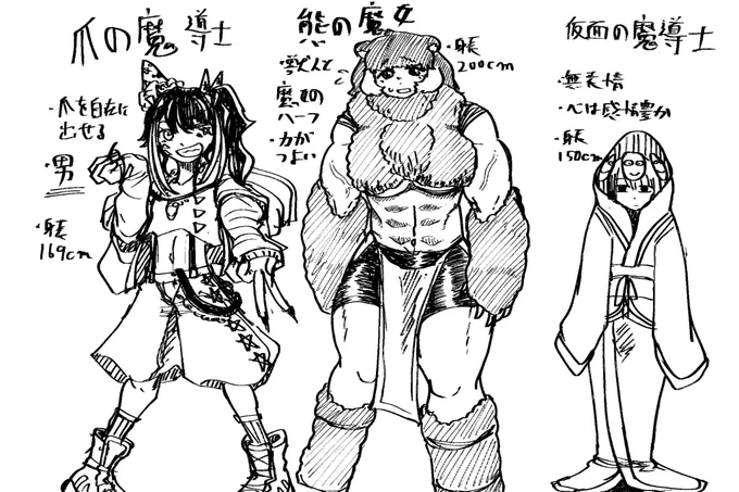 魔女魔道士設定画 友達兼職場仲間編 