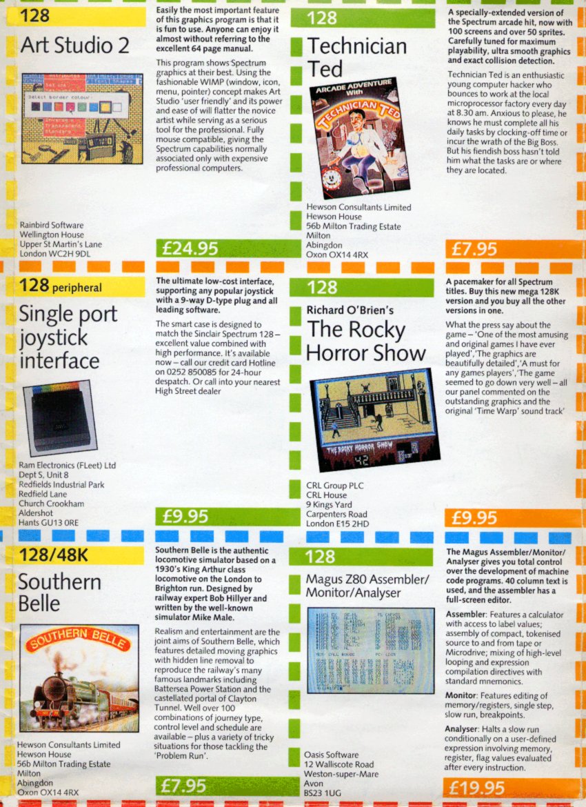 MarkRJones1970's tweet image. The software &amp;amp; peripheral catalogue from #SinclairResearch from 1986 for their new 128 #ZXSpectrum. This shows which games are due to come out for the new machine - thing is, over THIRTY of these enhanced games never surfaced! 2 never came out at all #RetroGaming (1/4)
