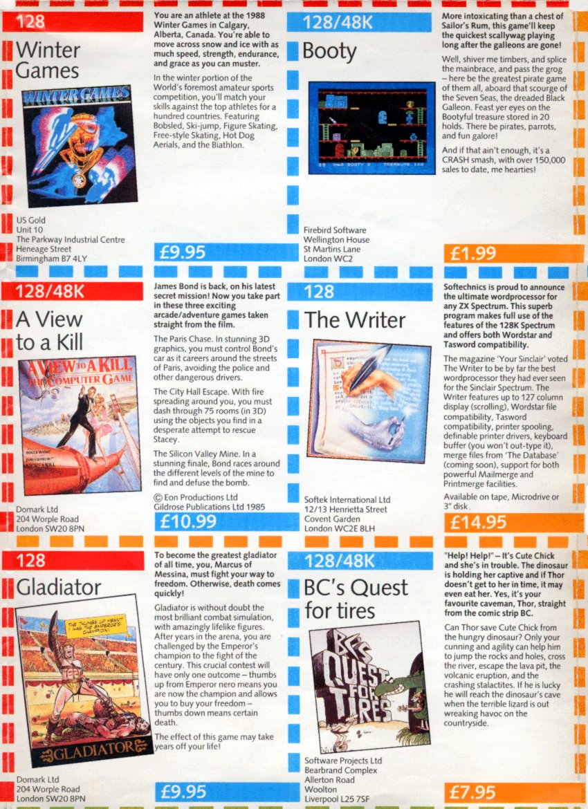 MarkRJones1970's tweet image. The software &amp;amp; peripheral catalogue from #SinclairResearch from 1986 for their new 128 #ZXSpectrum continued. #RetroGaming (4/4)