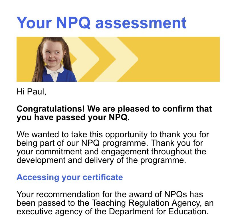 I passed a thing! ☺️ particularly proud of this because writing of any sort is not my strong point. #alwaysdeveloping #bethebestyoucanbe