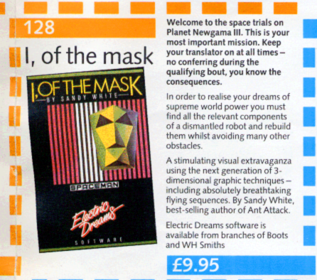 MarkRJones1970's tweet image. More 128 games featured in this brochure that were originally planned but were never released &amp;amp; only existed, back in the day, as 48k versions 
5. I of the Mask
6. Rescue on Fractulus
7. Winter Sports
8. Fornax (no version released)
#SinclairResearch #ZXSpectrum #RetroGaming