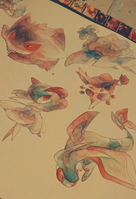 ずっと前に水彩で描いたポケモンを再掲。お気に入りです。 
