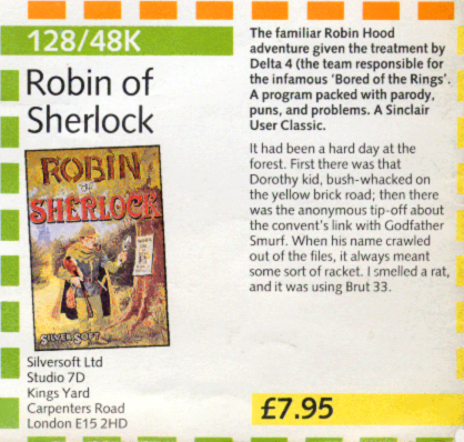 MarkRJones1970's tweet image. More 128 games featured in this brochure that were originally planned but were never released &amp;amp; only existed, back in the day, as 48k versions 
25. Robin of Sherlock
26. A View to a Kill
27. Booty
28. BC's Quest for Tires
#SinclairResearch #ZXSpectrum #RetroGaming