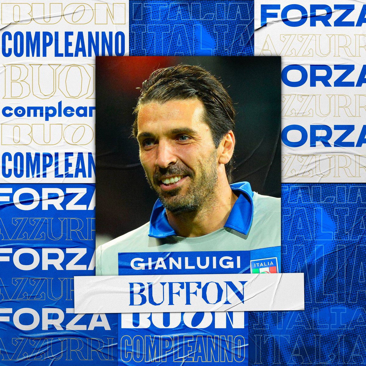 🎂 Happy birthday to Gianluigi #Buffon who turns 4️⃣5️⃣ today! 🎉

🧤 176 caps for the #Nazionale 🇮🇹 
🏆 World Champion 2006
🥇 U21 European Champion  1996

<a href="/gianluigibuffon/">Gianluigi Buffon</a>  #Azzurri #VivoAzzurro