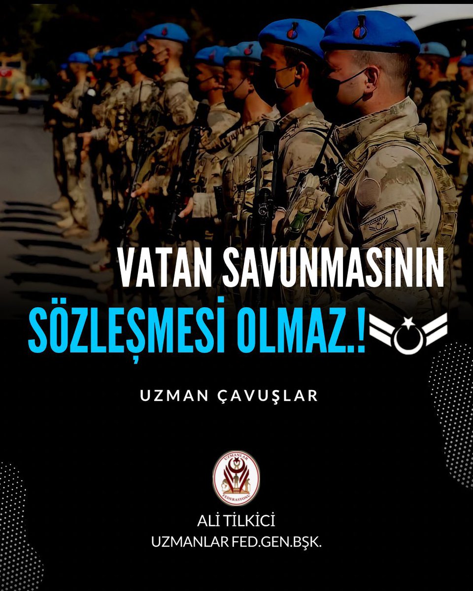Profesyonel ordu olmanın tek şartı kahramanlara mesleki güvence Vatan savunmasının sözleşmesi olmaz <a href="/alitilkici38/">Ali Tilkici 🇹🇷</a> #UzmanÇavuştaSevinsin