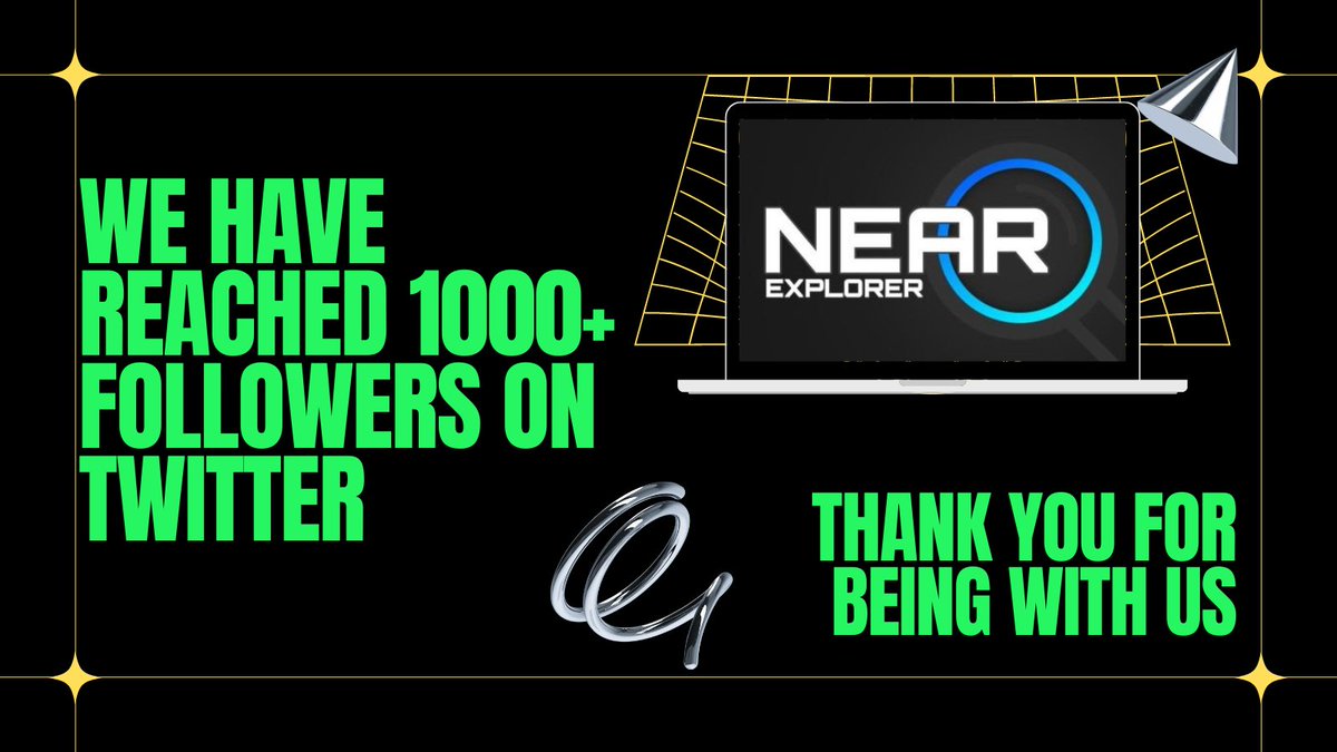 We have crossed the mark of 1000 subscribers
To celebrate, we're launching a new #Giveaway 🔥

1️⃣ Follow <a href="/NearExplorer/">NearExplorer Ⓝ</a> &amp; medium.com/@NearExplorer/…
2️⃣ ❤️ + RT
3️⃣ @ 3 friends &amp; #NEAR

10 lucky winners will share 10 $NEAR (1=1)

🏁 6th Feb 18:00 UTC

#Giveaways #AirdropCrypto #Airdrop