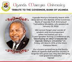 President Yoweri Museveni has commended the late Governor ofBank of Uganda (BOU), Prof. Emmanuel Tumusiime Mutebile, forhelping the National Resistance Movement (NRM) Government to revive Uganda's economy which had collapsed under the previous
regimes
