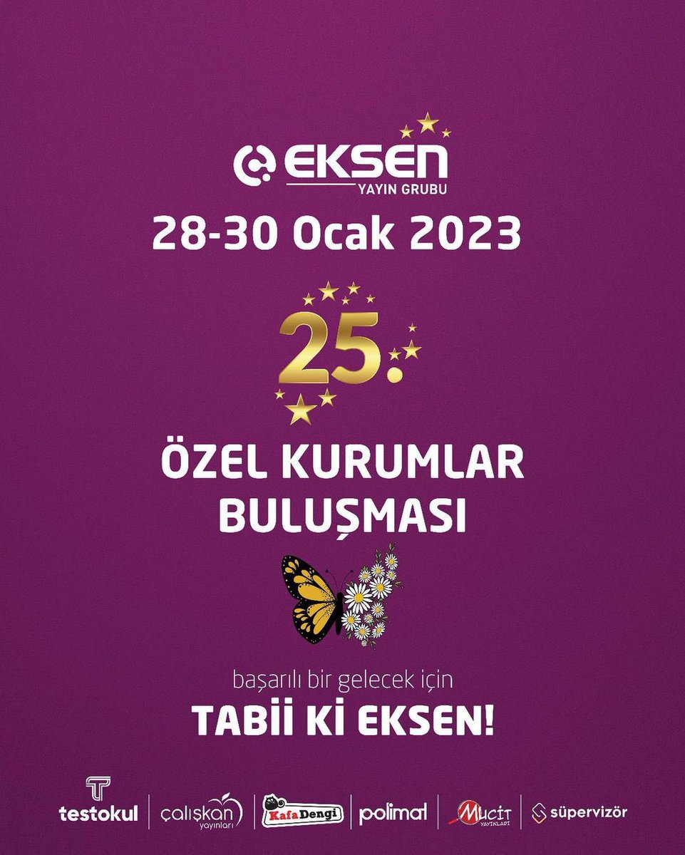 Eksen Yayın Grubu 25. Özel Kurumlar Buluşması bugün başlıyor!🤩⁣
⁣
#ÇalışkanYayınları #LGSHazırlık #Sınav #Bulmaca #Çalışkan #Yayın #SınavHazırlık #SınavÖncesi #Öğrenci #Öğretmen #Yayınevi #TestKitapları #KonuAnlatım #lgs2022 #2022lgs #2023lgs #lgs2023 #lgs