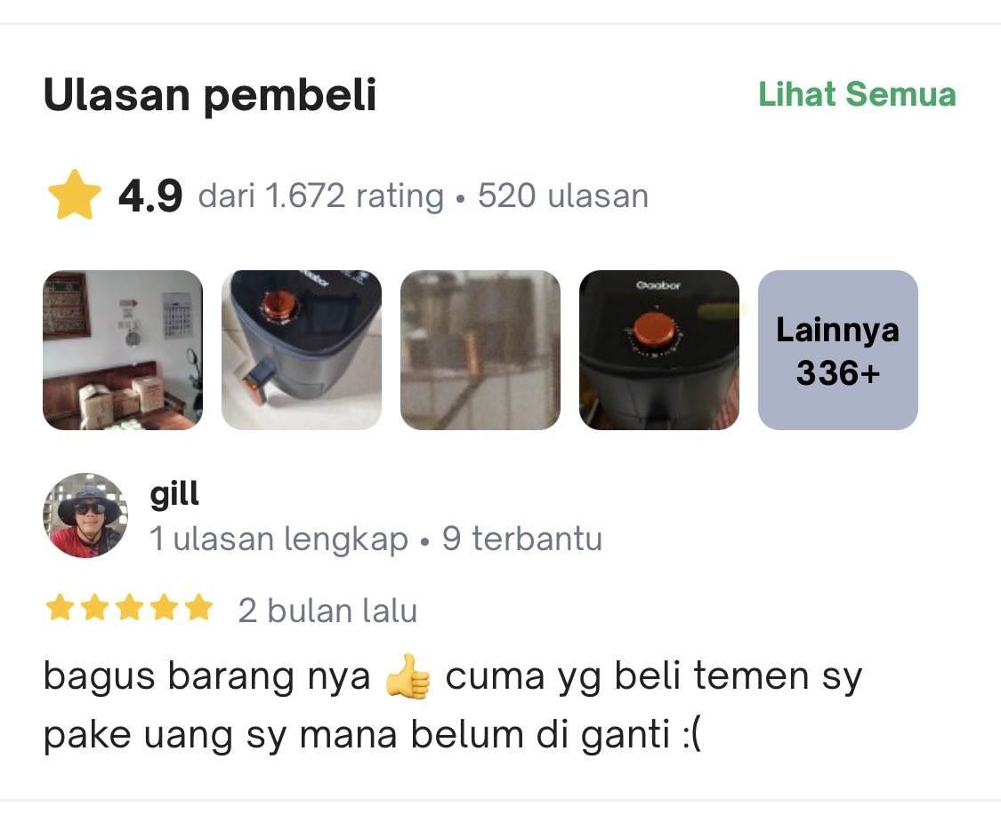 ulasan  pembeli <a href="/tokopedia/">Tokopedia</a> yang mengandung bawang
