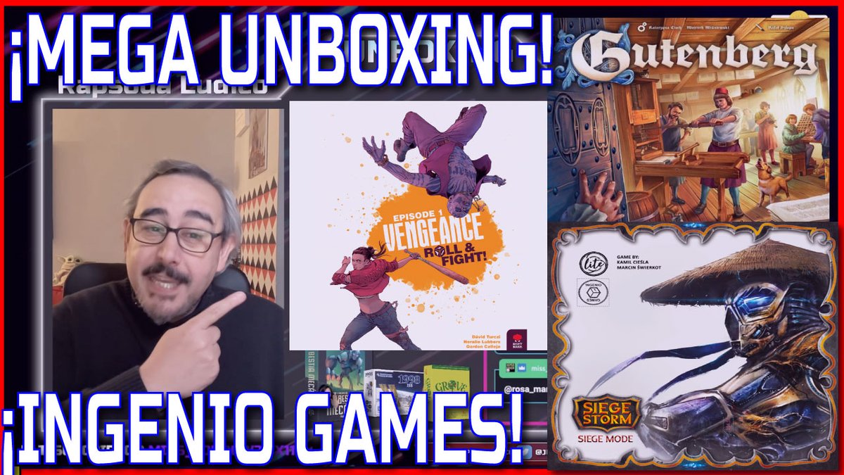 JuegosVive's tweet photo. MEGA UNBOXING! https://t.co/9imEG4hbBq 
Gracias a @Ingenio_Games 
#SiegeStorm #gutenbergboardgame #vengeancerollandfight #juegodemesaensolitario #rapsodalúdico https://t.co/Jt3Ou0WMGt