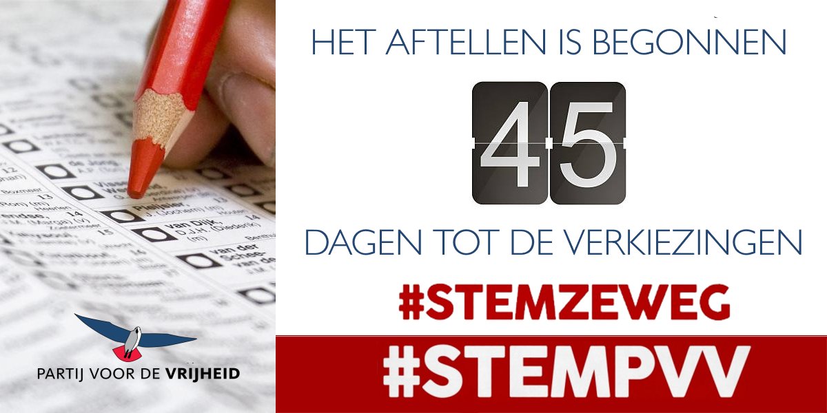 PVV Zaanstad Nederlanders weer op 1 on Twitter PVV Zaanstad Nederlanders weer op 1 on Twitter