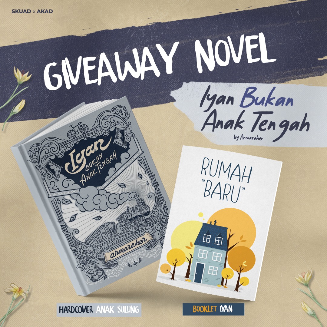 armaraher's tweet photo. GIVEAWAY NOVEL IYAN BUKAN ANAK TENGAH [HARDCOVER]

Syarat: 
1. Cukup like, qrt / rt jawaban dari pertanyaan ini "satu kata untuk Iyan" Misal: Martabak #iyanmartabak #iyankasian
2. Wajib pake hastag #iyanmartabak &amp; #iyankasian sebanyaknya2
3. Bleh reply lebih dr sekali yaa https://t.co/UR3znPFeYT
