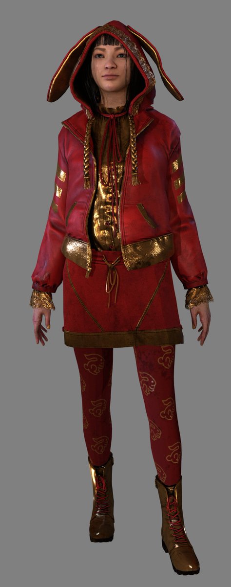 Springey_'s tweet image. Feng Min Bunny recolor, made this since I expected her original bunny outfit to get recolored for either Prime or  the head of it as an event reward 😁
#DeadbyDaylight #DbD #DeadbyDaylgiht #FengMin