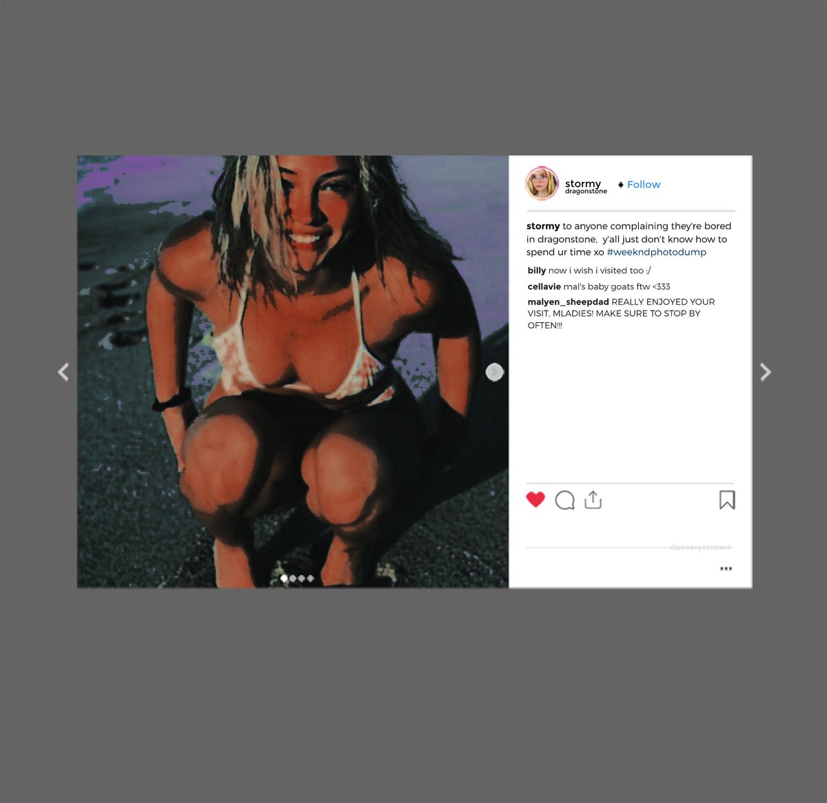 JELZASMA's tweet photo. ᅠᅠᅠᅠ˗ˋ 📸: 𝗗𝗔𝗘𝗡𝗘𝗥𝗬𝗦 𝗧𝗔𝗥𝗚𝗔𝗥𝗬𝗘𝗡✓
         𓂃  posted on 𝘪͟𝘯͟𝘴͟𝘵͟𝘢͟𝘨͟𝘳͟𝘢͟𝘮  .ᐟ  ⁰² ᵐᶤᶰᵘᵗᵉˢ ᵃᵍᵒ   

@𝐬𝐭𝐨𝐫𝐦𝐲: to anyone complaining you're bored in dragonstone,  y'all just don't know how to spend your time xo #weekendphotodump https://t.co/0RYXLhsZuM