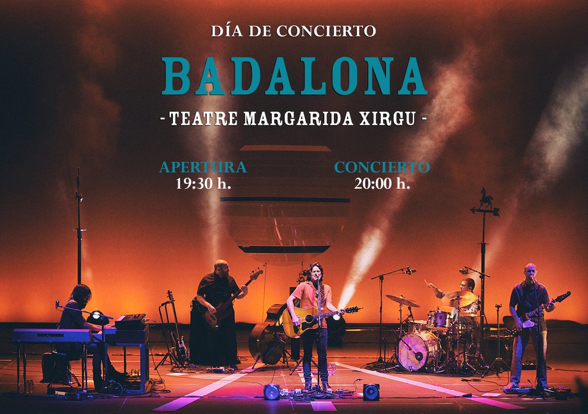 Hoy es día de concierto. Esta noche la #GiraSurEnElValle🐎 llega al #TeatreMargaridaXirgu. 

Últimas entradas a la venta:
🎟 bit.ly/3fwilWi

🧭 BADALONA - @zorrillabdncat

📅 Apertura: 19:30 h. - Concierto: 20:00 h.

¡Os esperamos!

📸 Sergio Reviejo