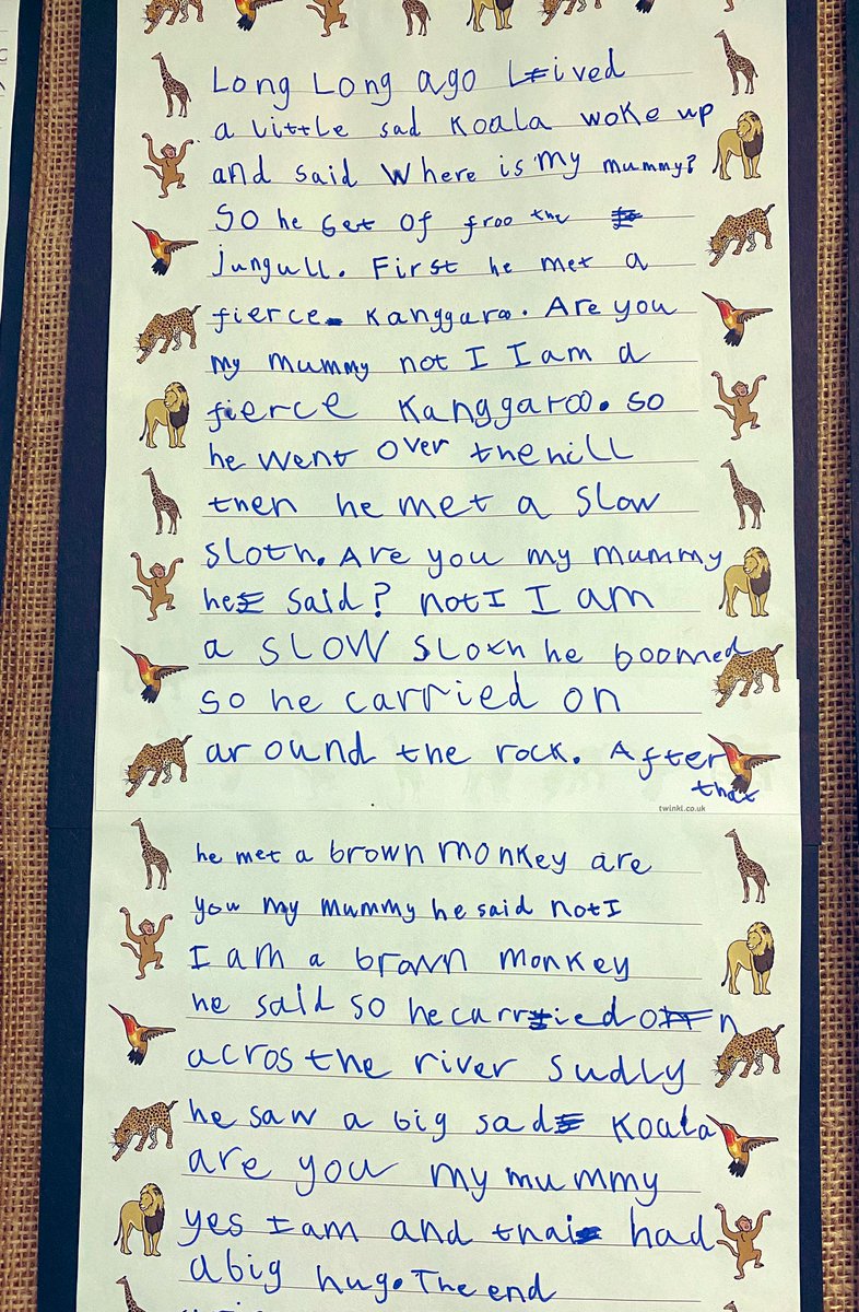 MissECHill's tweet photo. We have had lots of fun during our latest English unit in Year 1! The confidence I have seen whilst writing their own stories has been so rewarding! 🥰 #talk4writing #english #youngwriters #teachertwitter https://t.co/5YngFOEcd5