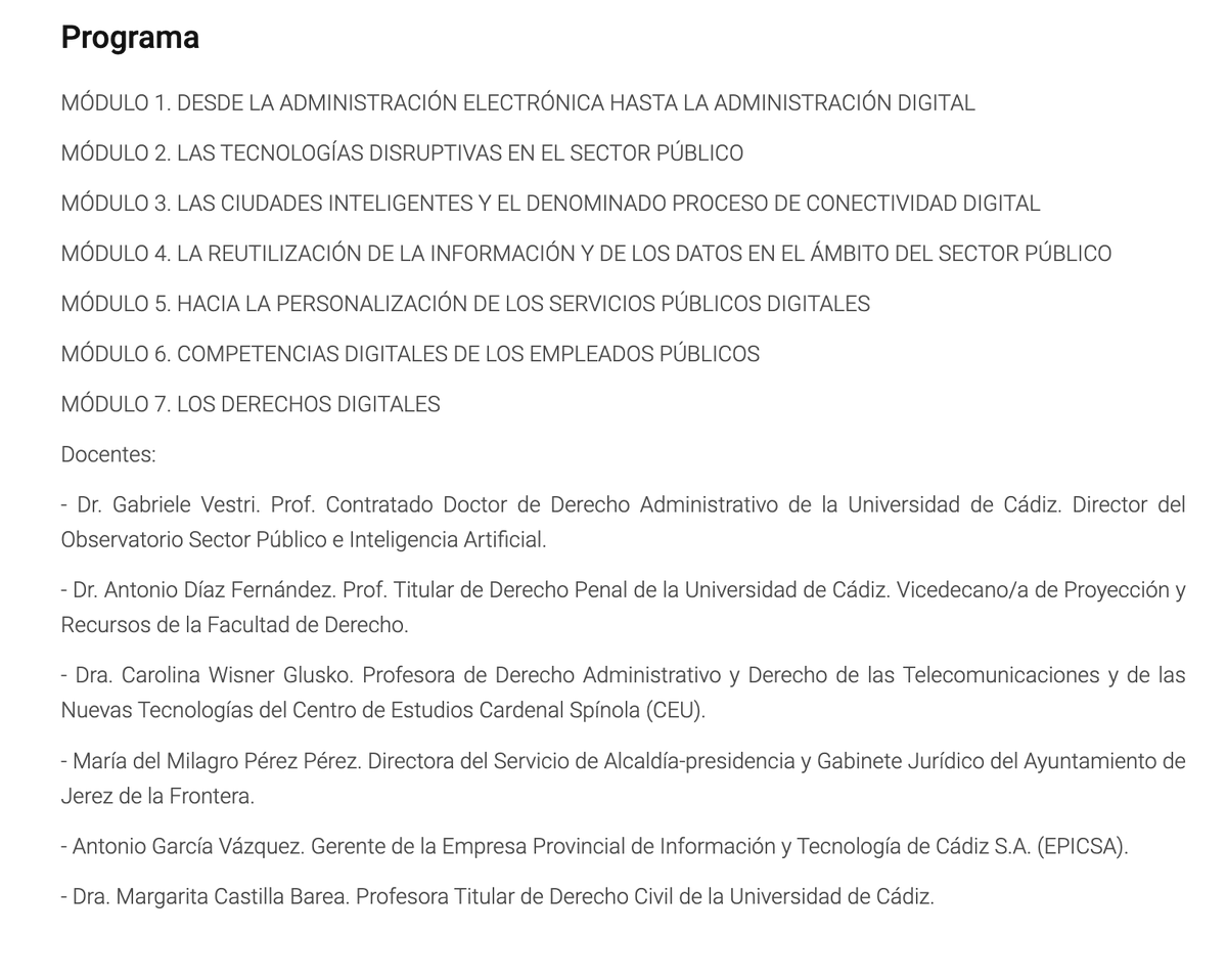 👉Anunciamos el comienzo de nuestras actividades formativas. I Curso "El sector público ante la tecnología disruptiva y los derechos digitales" bit.ly/3kJ9L8Y ..gracias por difundir y Rtw.. <a href="/pacopini/">Paco Piniella</a> <a href="/Divulga_UCA/">UCC+i - Universidad de Cádiz</a> <a href="/aprensajerez/">APJ</a> <a href="/PresnoLinera/">Miguel Presno Linera</a> <a href="/gabrielvestri/">Gabriel Vestri</a> <a href="/escar_gm/">Escarlata Gutiérrez ⚖️</a>