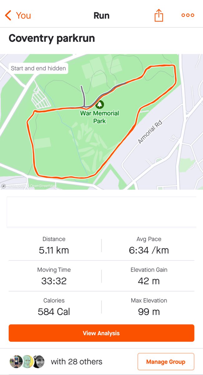 “Running a running event” (as I do) is very different to “running a running event” (as the teams will do next week). I find running a push, but enjoy it when I do -  couldn’t resist a cheeky @coventryparkrun today. #KHVIIIspark