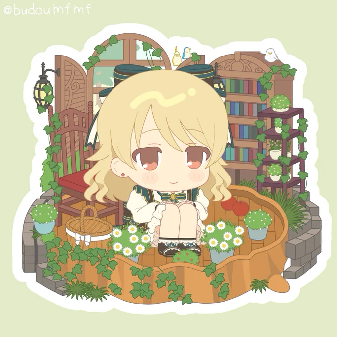 【あたたかな小庭+】森久保乃々このもりくぼのアクリルスタンドを、おと森で頒布予定です。現物届いたらまた写真載せます 