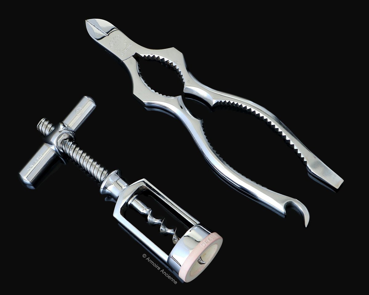 DREIZACK Bar Tools Set - Wine Opener & Champagne Tongs #giftsforhim #hostessgift #housewarminggift #bartoolset #weddinggift #groomsmangift #husbandgift etsy.me/3jco4Ct