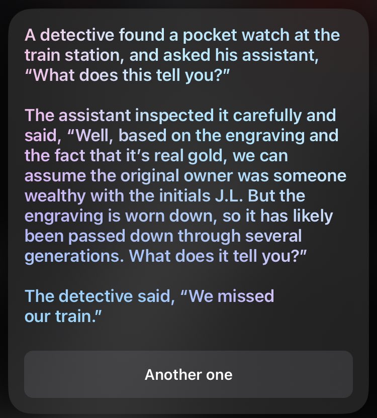 Another of siri’s jokes