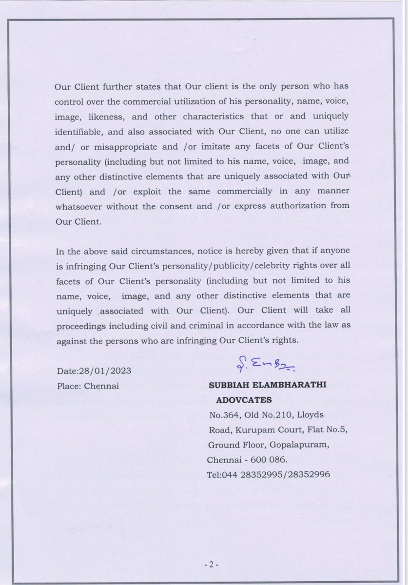 bhara123's tweet photo. Here is the Public Notice on behalf of Mr. Rajinikanth @rajinikanth @jswsteel @THChennai @SunTV @dinamalarweb @timesofindia @dailythanthi @news7tamil @polimer88 @PTTVOnlineNews @IndianExpress https://t.co/IC3Ht0o7dJ