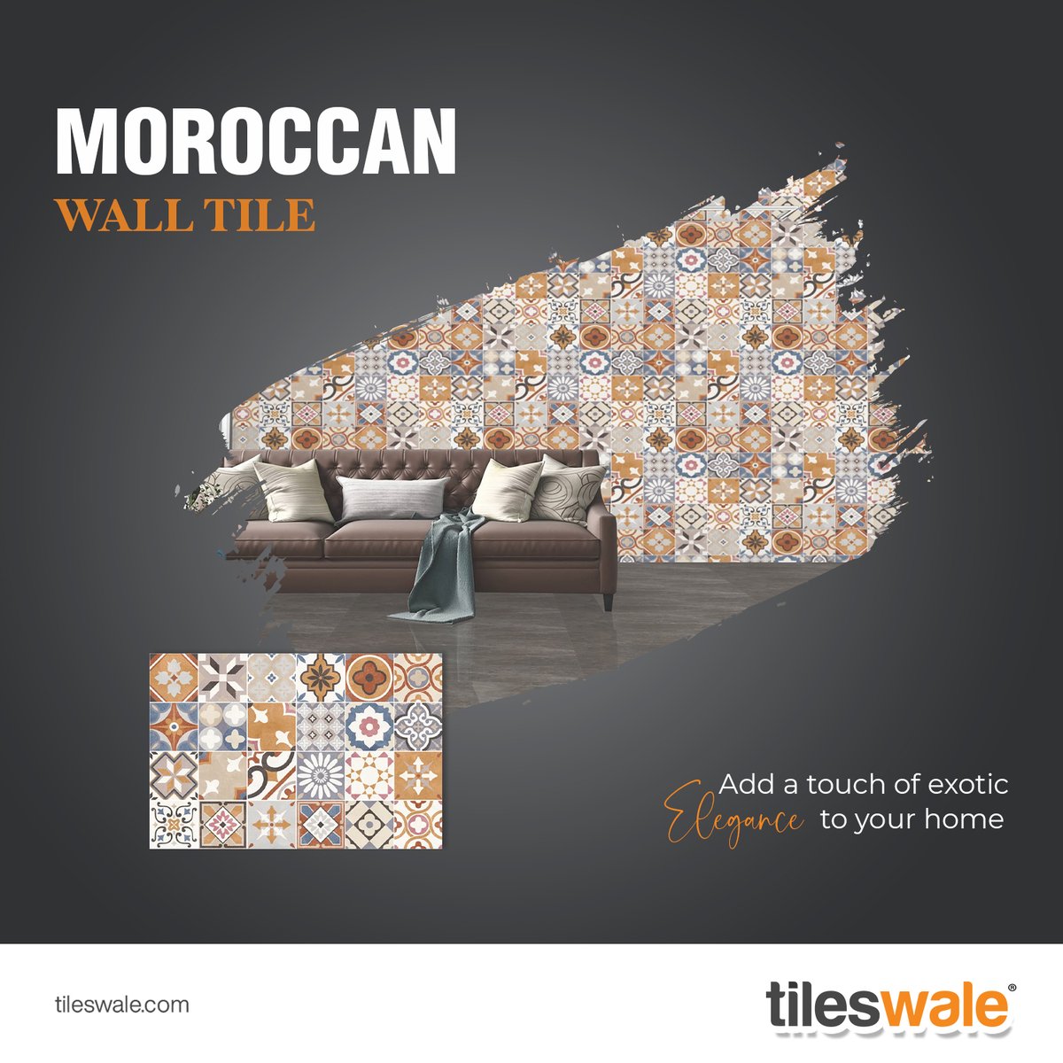 A touch of Moroccan elegance can be yours! Moroccan tiles can be paired with any style for your home. 

Size :- 𝟏𝟐𝟎𝟎𝐗𝟏𝟐𝟎𝟎 mm
Call us today:- 𝟗𝟒𝟎𝟗𝟗 𝟓𝟎𝟎𝟐𝟕

#tile #tiles #moroccanstyle #moroccan #ceramictile #walldecor #walltiles #walltilesdesign #morbi #tileswale