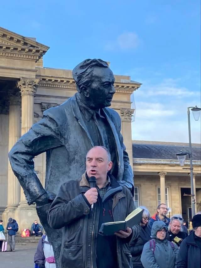 Proud to have supported the #EnoughlsEnough Huddersfield rally today.

The ask is for warm homes, affordable fuel bills, decent wages, good public services &amp; taxing the rich more.

My comment on that

"Our ask is simple
Our is civilisation 
Enough is Enough!"