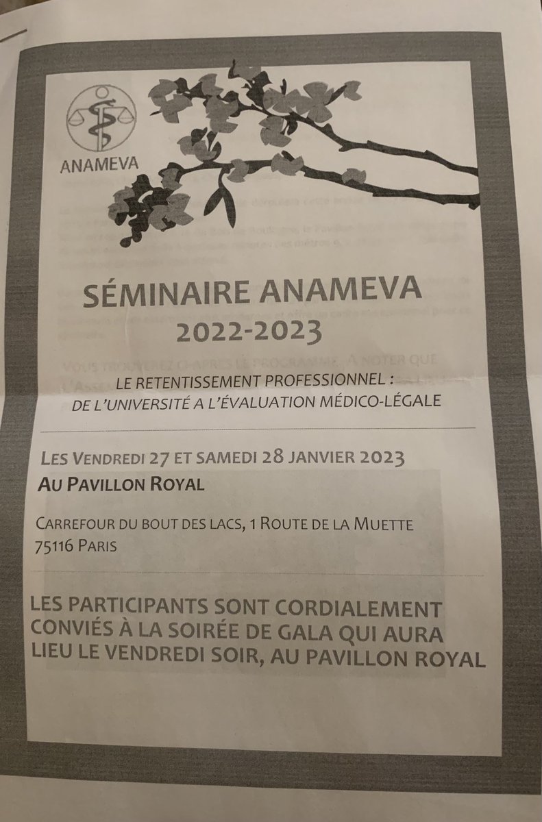 Notre Participation aux journées studieuses et enrichissantes de l’ <a href="/ANAMEVAofficiel/">ANAMEVA</a> sur le #retentissementprofessionnel : de l’université à l’évaluation #medicolegale.