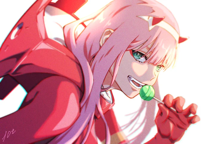 配信サイトで久々にダリフラ見直したら、名作過ぎて思わずゼロツー描いてしまった作画もストーリーも音楽も全てが神過ぎる#ダリフラ 