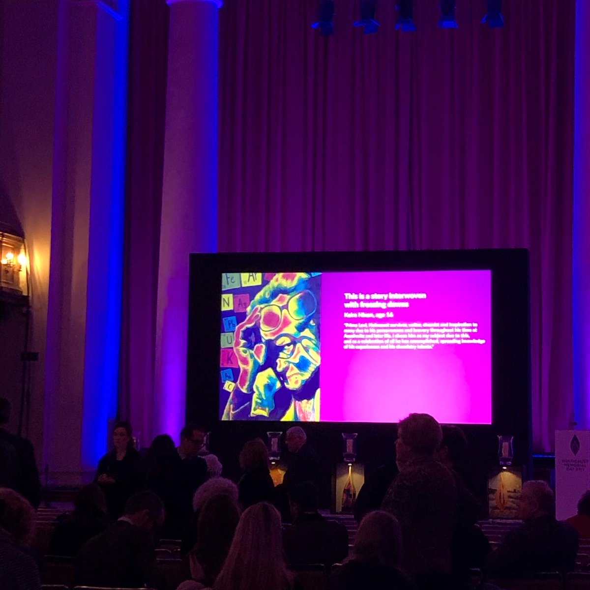 LexMurphyBlake's tweet photo. Really proud of this project that saw young people around the country learning about someone targeted because of their identity, and making their portraits. Here are two of the ways they were displayed this week for #HMD2023 #HMDExtraOrdinaryPortraits https://t.co/fa5IMYmMsj