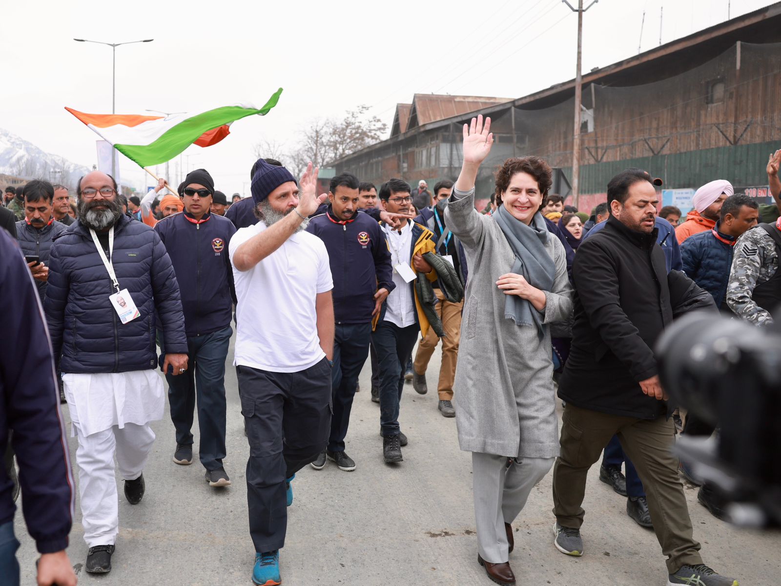 प्रियंका गांधी भारत जोड़ो यात्रा में हुईं शामिल - Priyanka Gandhi participated in Bharat Jodo Yatra