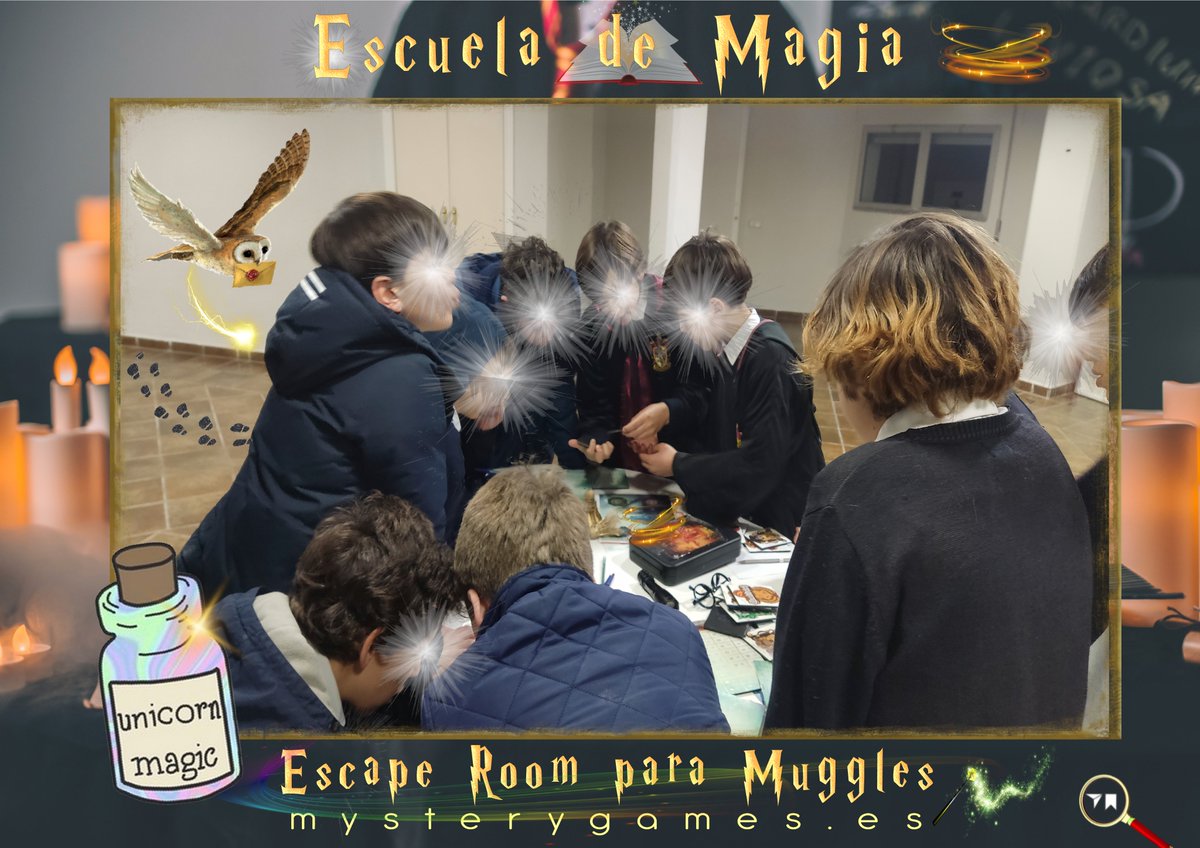 Mystery_Games_'s tweet photo. #escaperoominfantilEDM ⚡️ 🧙‍♂️
𝙝𝙖𝙣 𝙘𝙤𝙣𝙨𝙚𝙜𝙪𝙞𝙙𝙤 𝙡𝙞𝙗𝙚𝙧𝙖𝙧 𝙖 𝙚𝙡 𝙛é𝙣𝙞𝙭 🐦.
•La #escuelademagia, comienza su andadura y os espera, jóvenes aprendices muggles🪄 
*#cumpleaños en el mágico mundo de Hogwarts 🏰 
https://t.co/KRLGksLpd3
☎️ 630672610 - 633184740⠀ https://t.co/LQyEDTMwJh